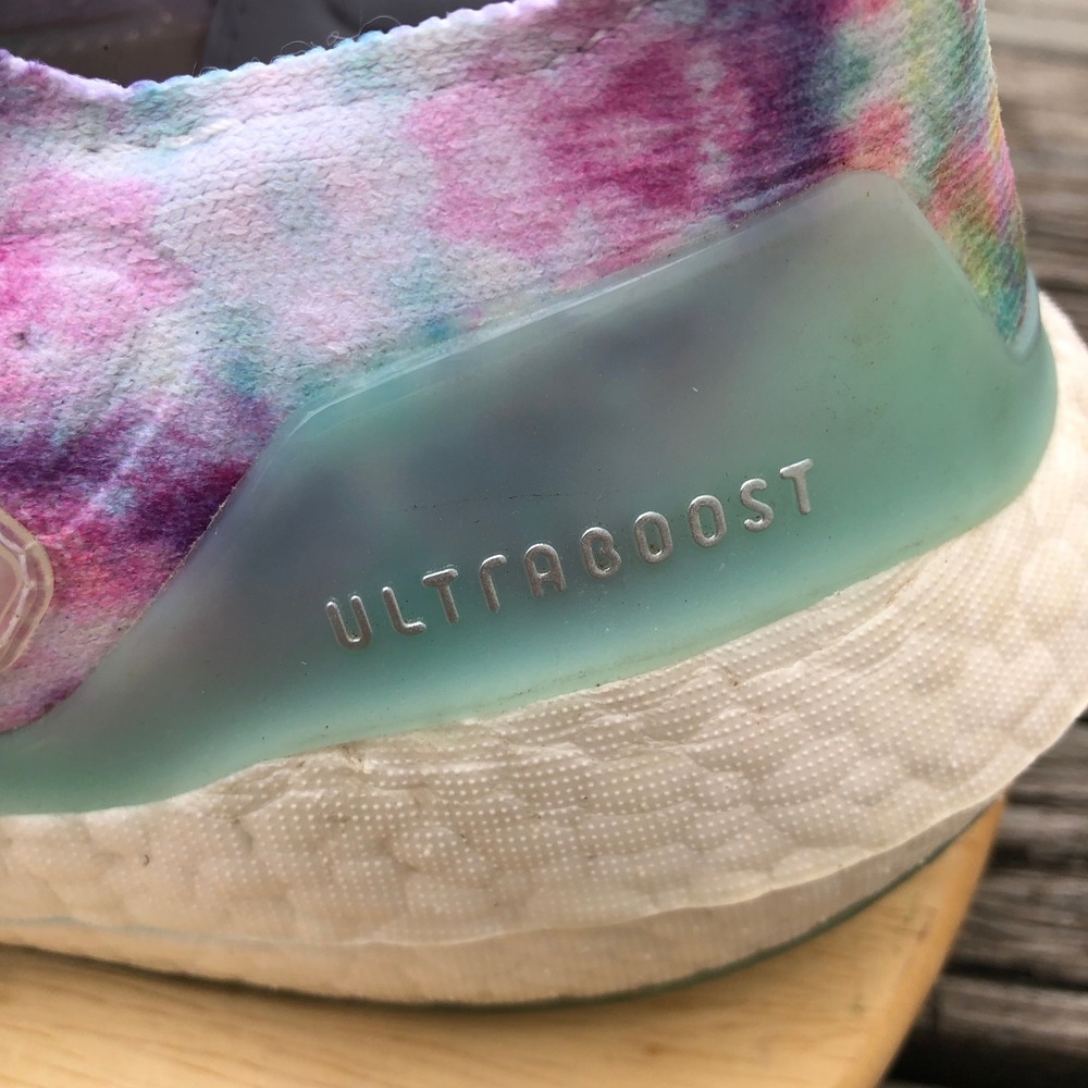 Adidas UltraBoost 21 GZ7104 Womens 9.5 US Pink Tie Dye Purple Running Shoes Gym - Picture 3 of 13
